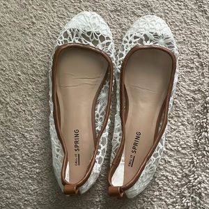 Call it Spring, lace ballet flats white lace size 5